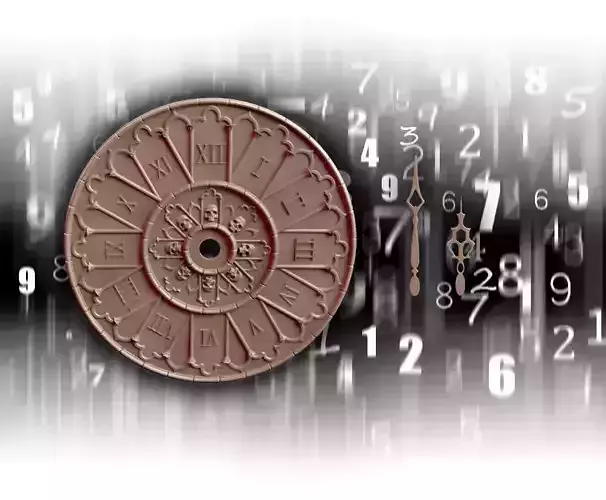 Gothic clock with numbers