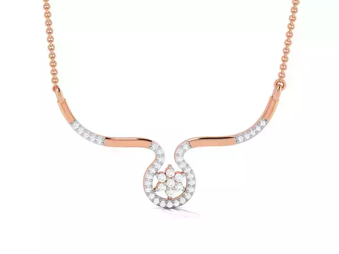 Light Weight Diamond Necklace 3dm renders details