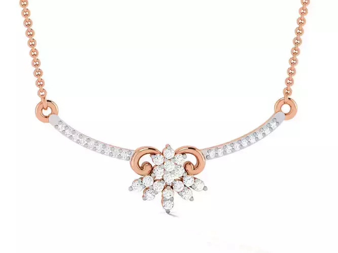 Light Weight Diamond Necklace 3dm renders details