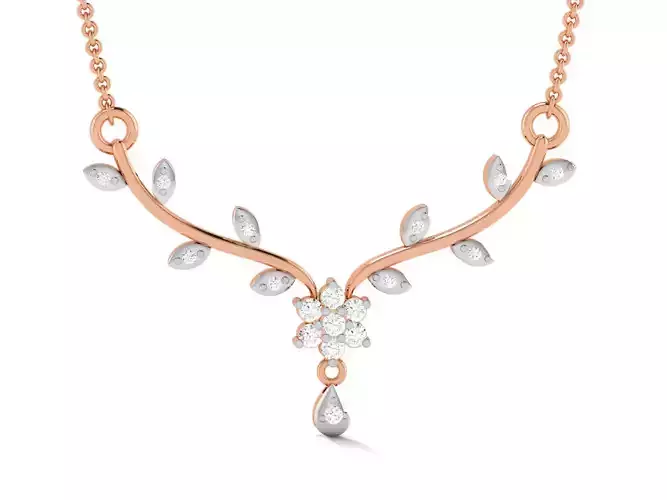 Light Weight Diamond Necklace 3dm renders details