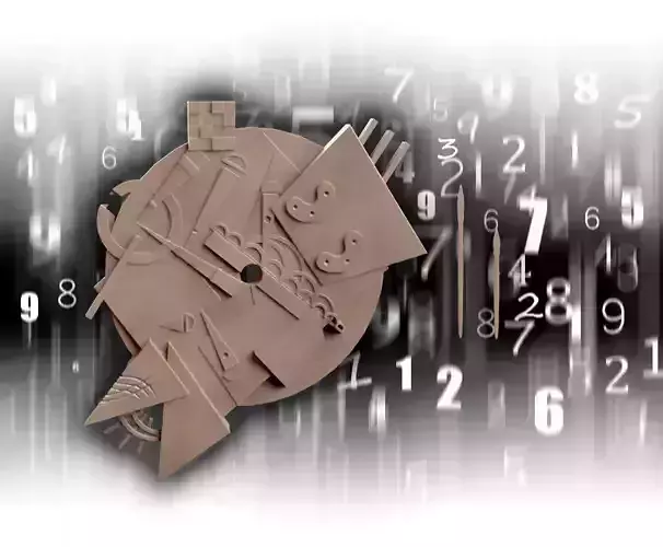 Kandinskij clock with numbers