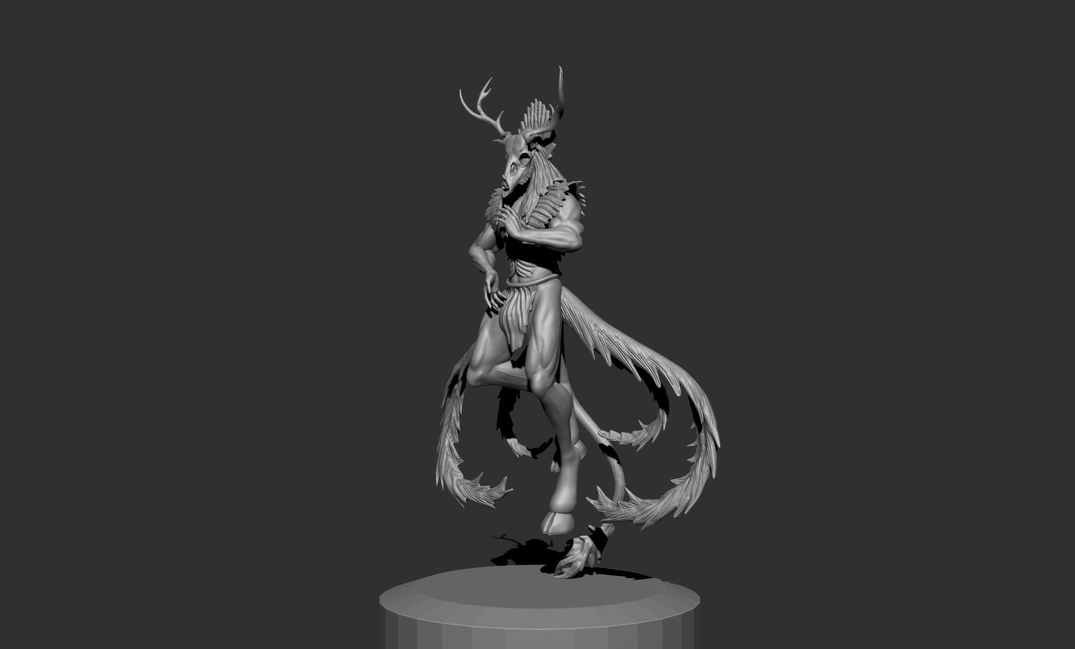 fictional creature sculpture 3D print model_2