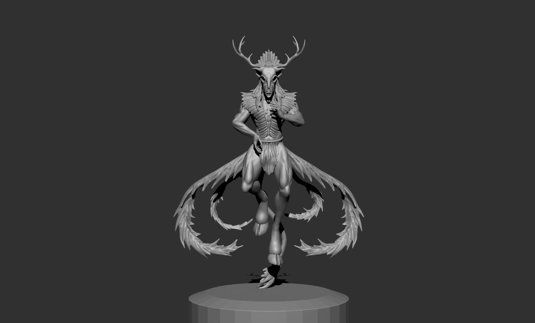 fictional creature sculpture 3D print model_1