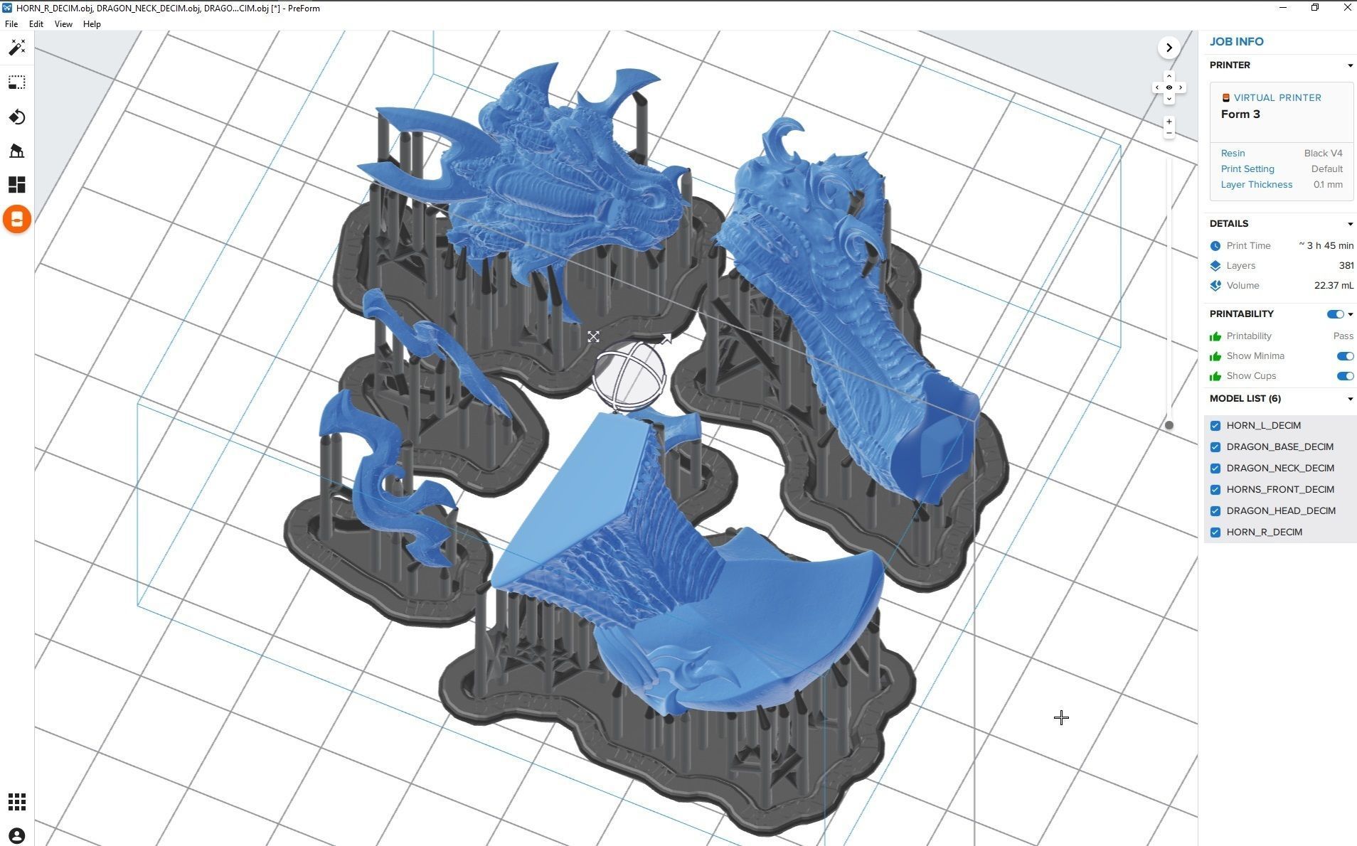 Dragon Bust miniature 3D Print Ready 3D print model_5