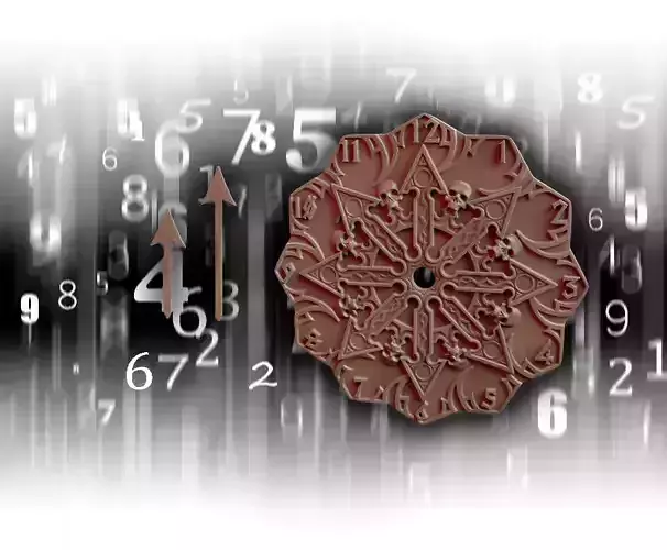 Chaos chocolate snowflake with numbers