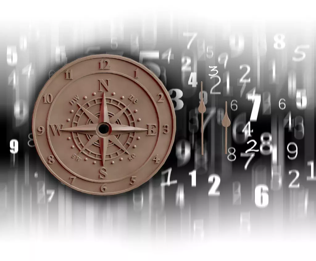 Compass rose 3D print model