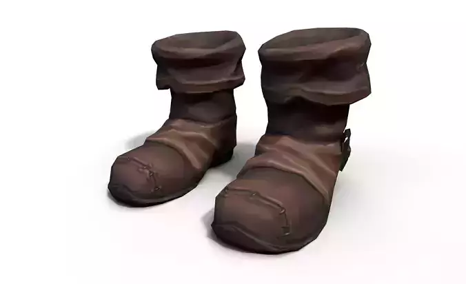 Pirate Boots LOW POLY GAME READY MODEL  prop