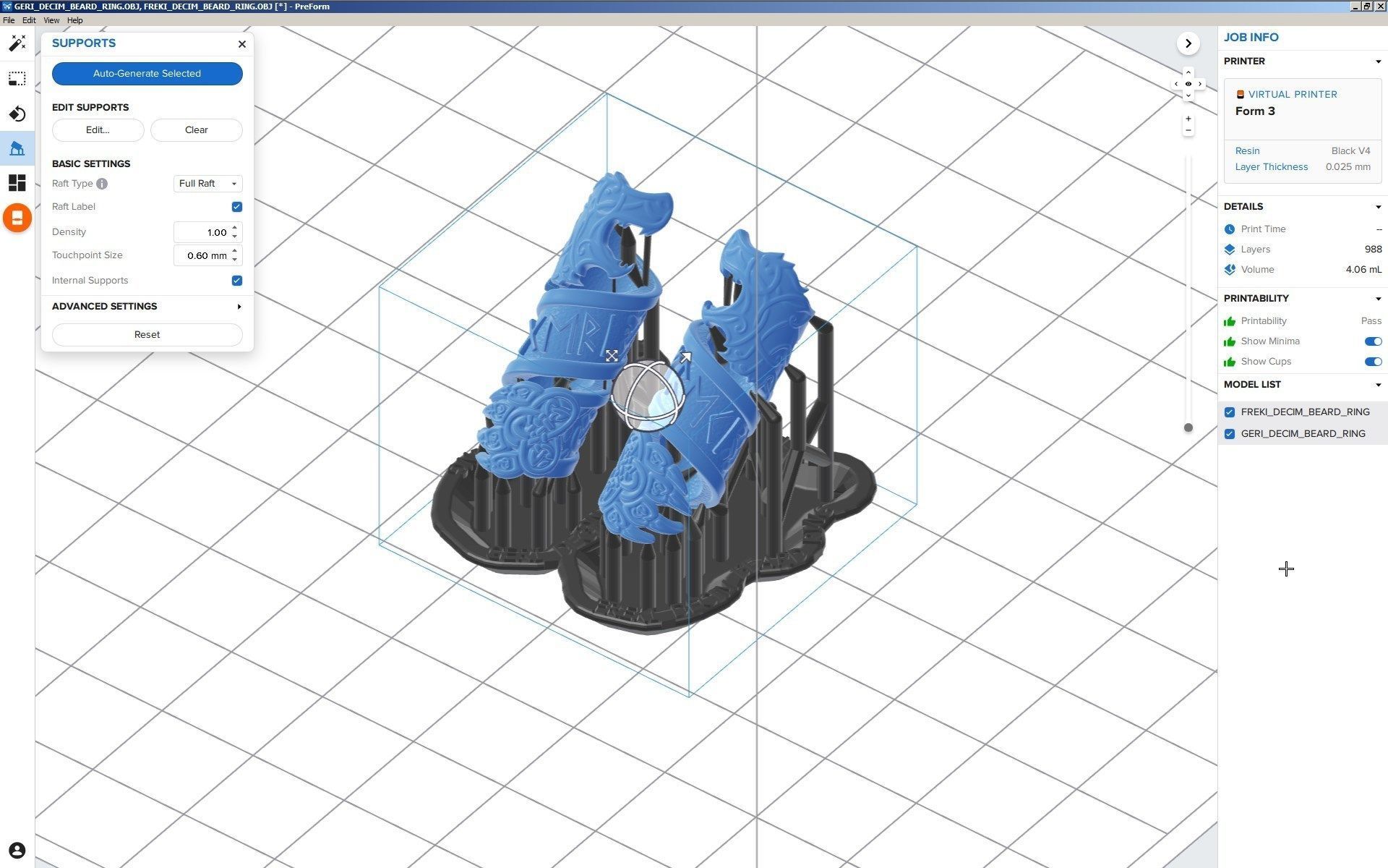 Norse Beard Rings 3D Print Ready 3D print model_3