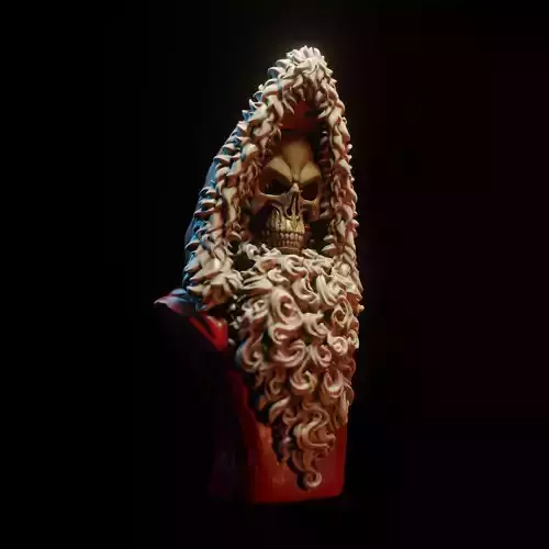 Death as Santa bust 3D print model