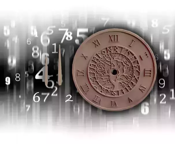 Yggdrasil clock with numbers