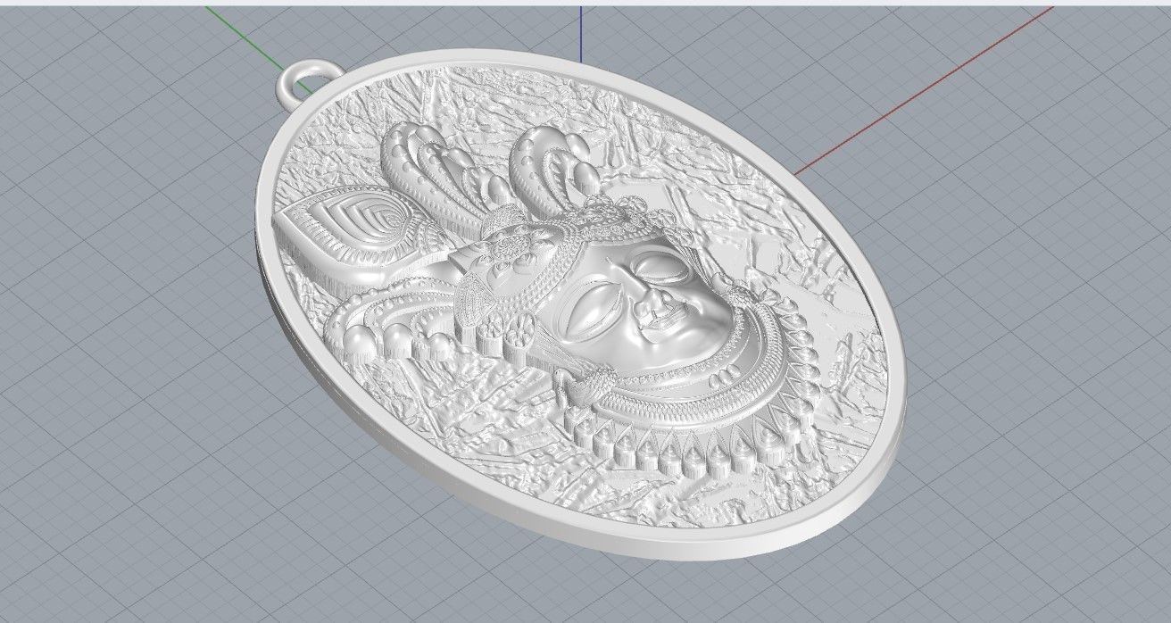 Lord Shrinath Ji Pendant Design 3D print model_2