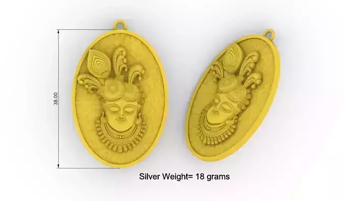 Lord Shrinath Ji Pendant Design