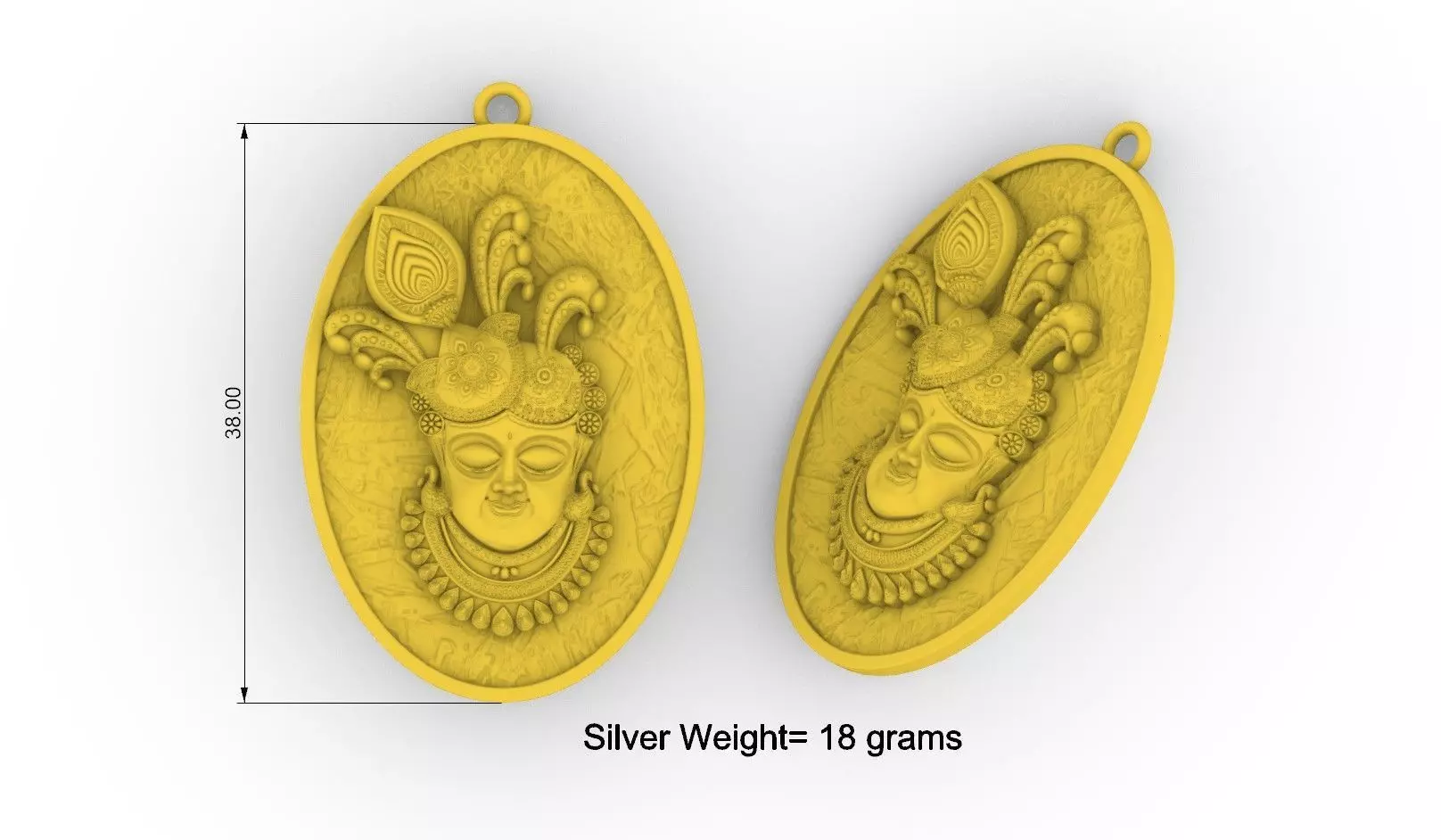 Lord Shrinath Ji Pendant Design 3D print model_0