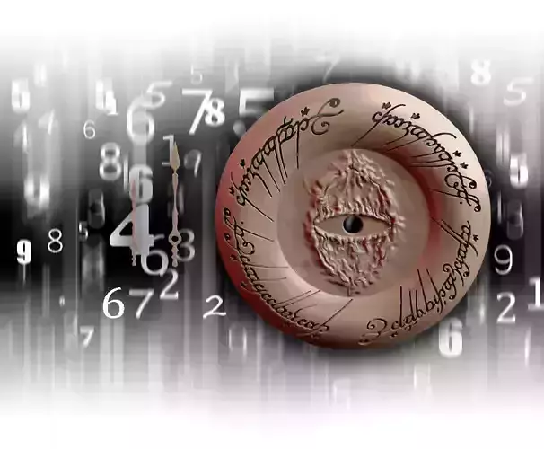 The eye lord of rings with numbers