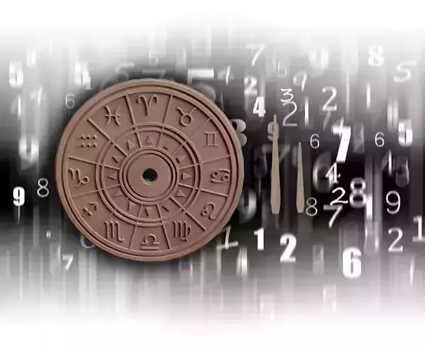 Horoscope wheel with numbers