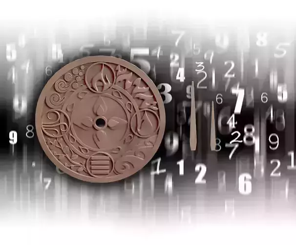 4 elements clock with numbers