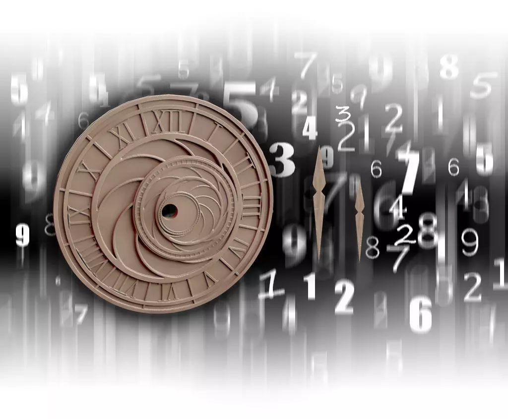 Cycle clock with numbers - clock 3D print model