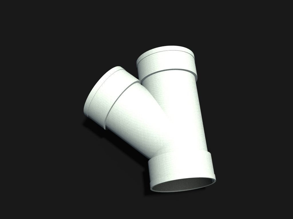 Y Pvc Pipe 3D print model_2