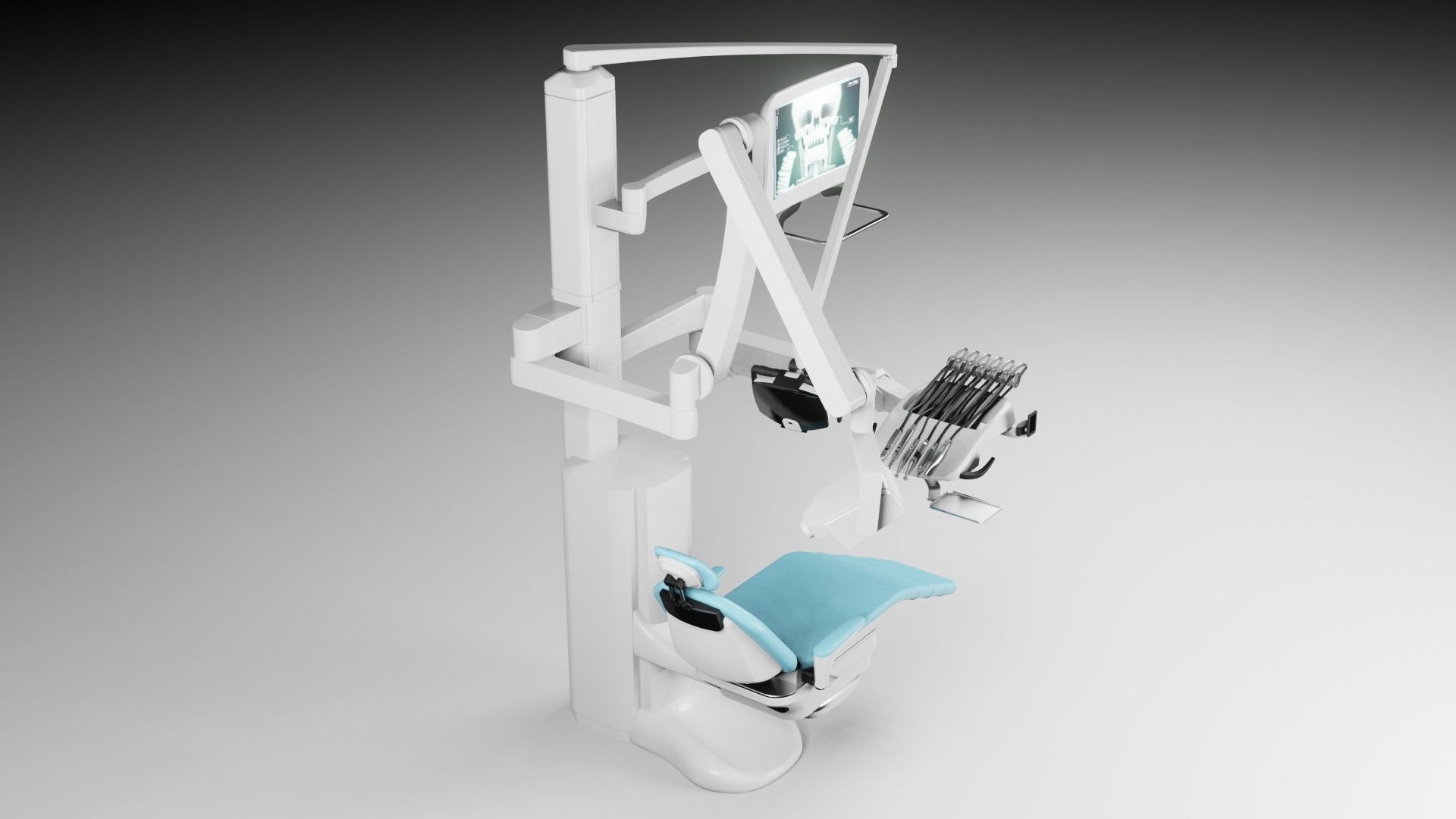 Dentist Chair Low-poly 3D model_11