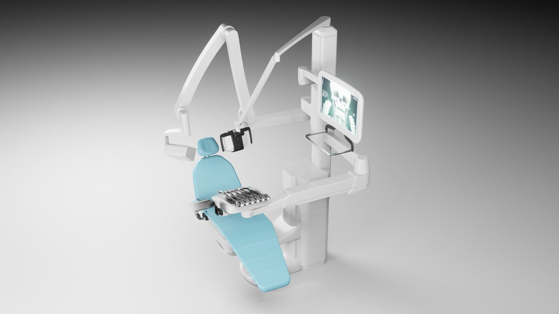 Dentist Chair Low-poly 3D model_12