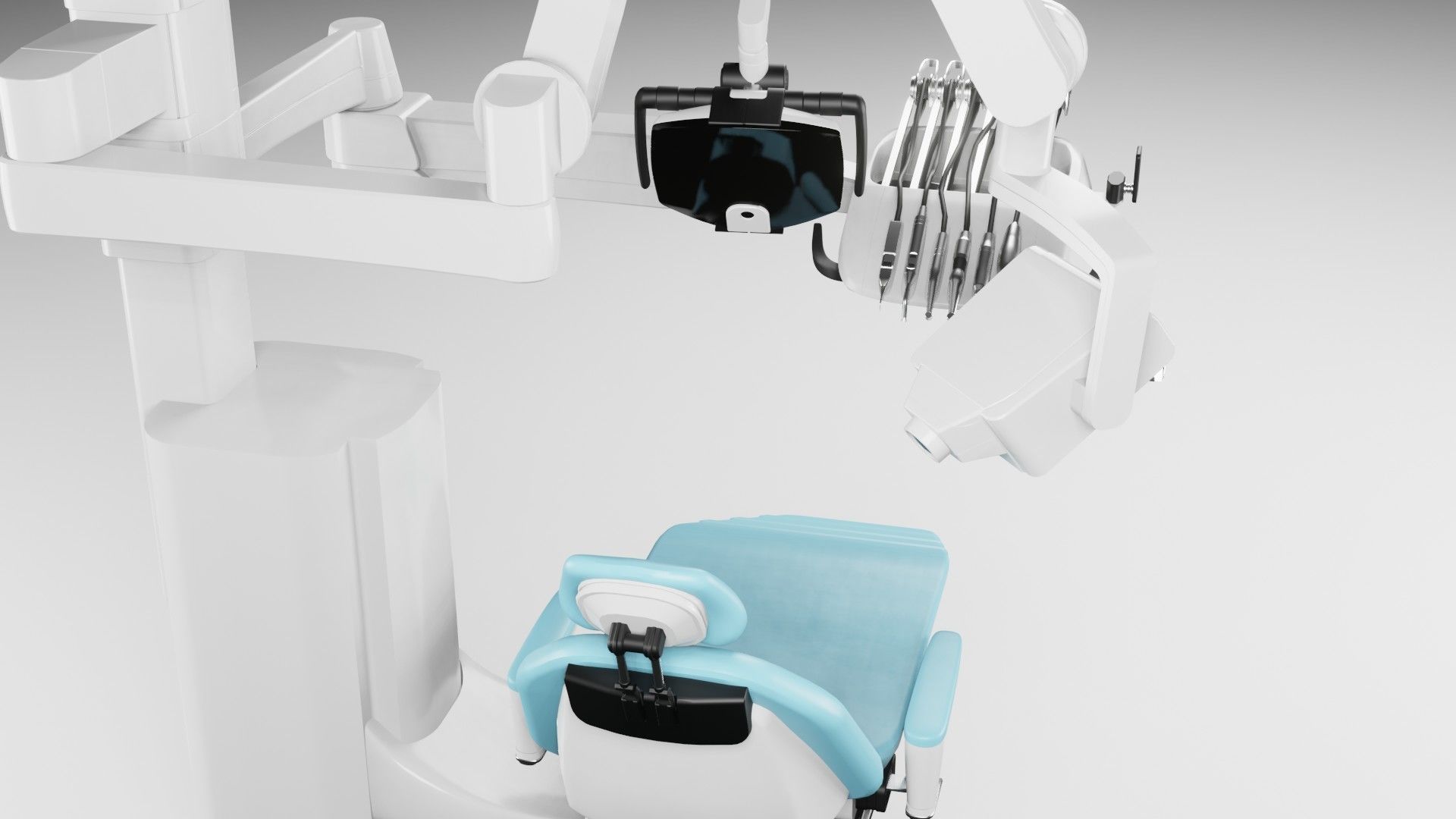 Dentist Chair Low-poly 3D model_3