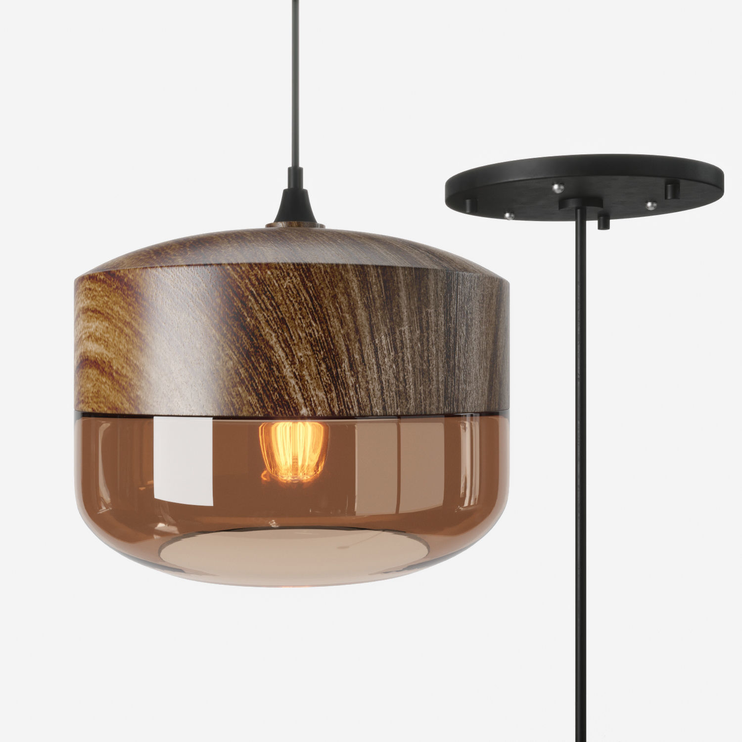 Modern Nordic Glass Pendant Light 3D model_3