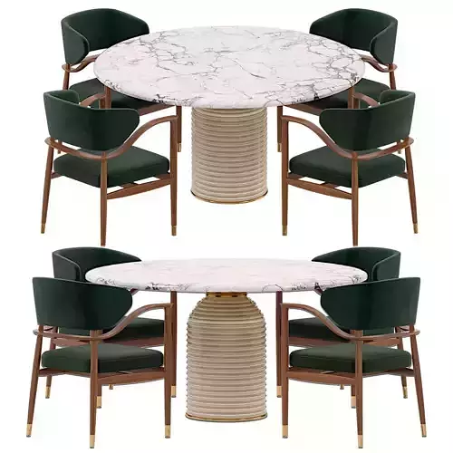 Dining table and chair by Mezzo