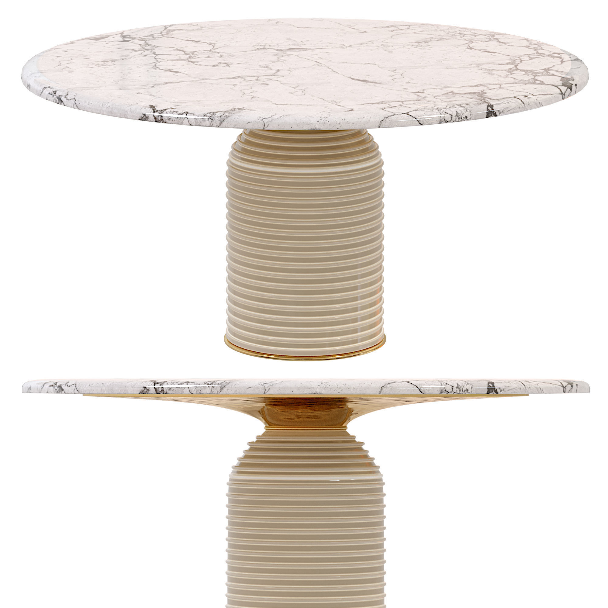 Dining table and chair by Mezzo 3D model_2