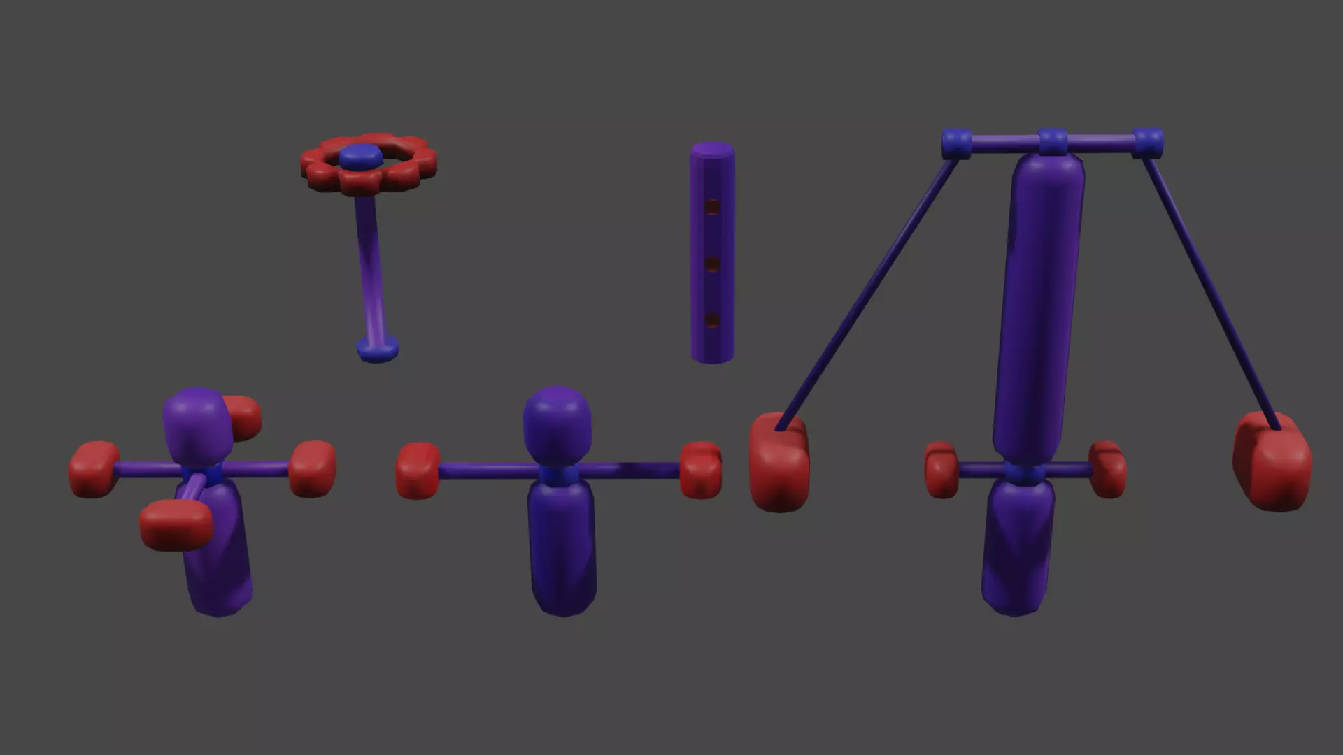 3D low poly traps - animated Low-poly 3D model_0