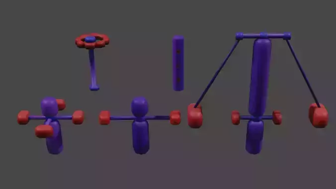 3D low poly traps - animated