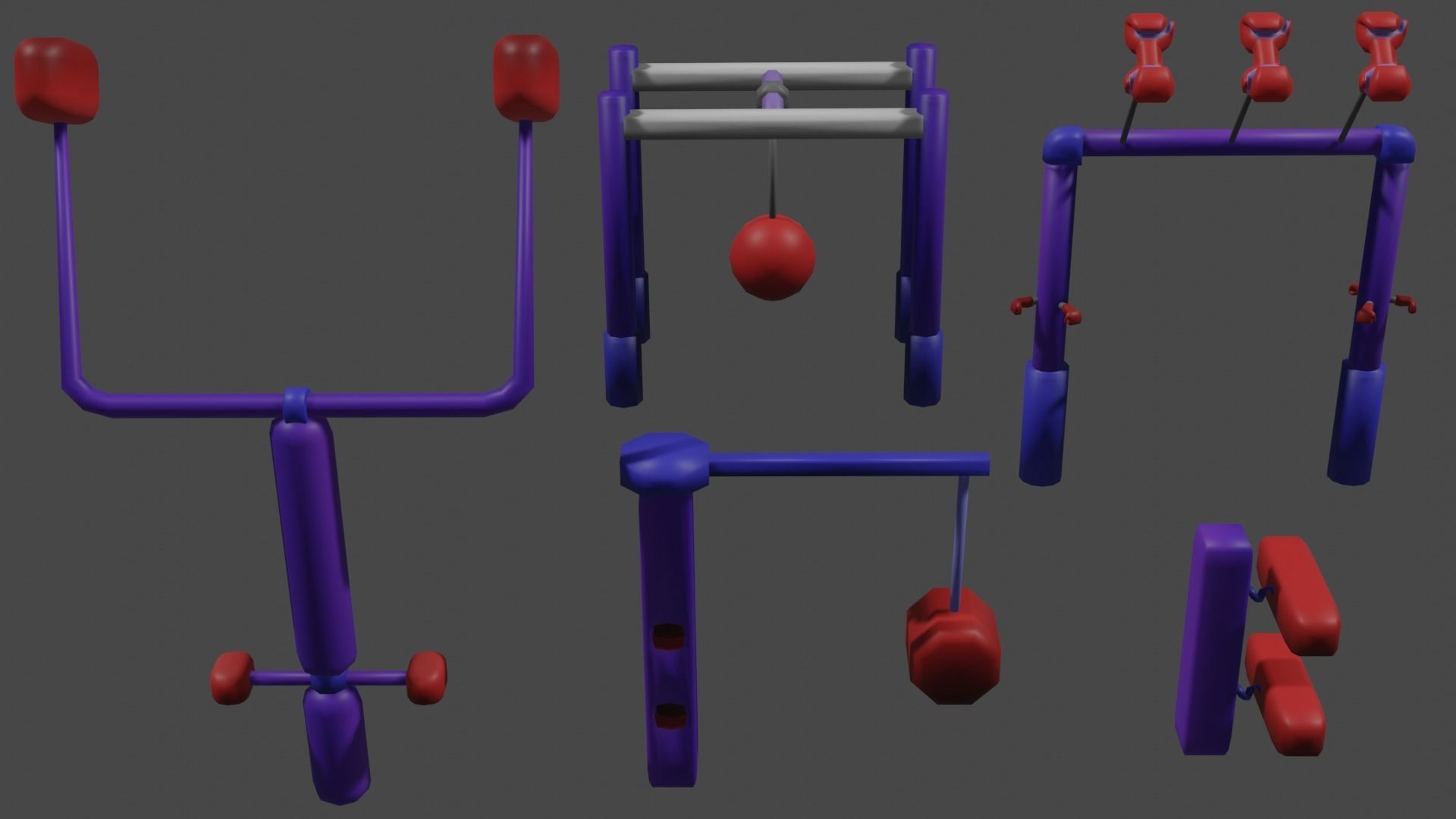 3D low poly traps - animated Low-poly 3D model_2