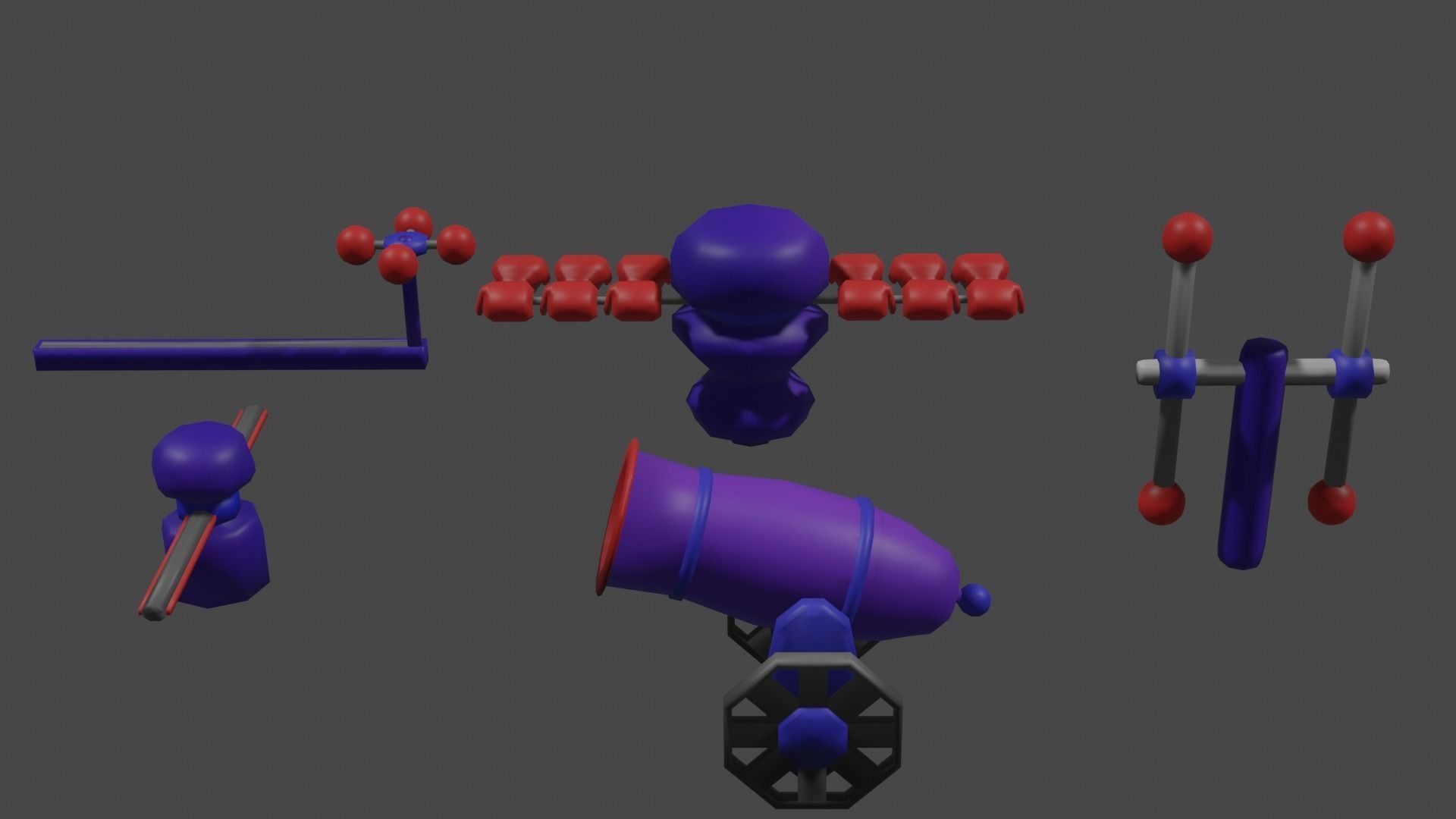 3D low poly traps - animated Low-poly 3D model_3