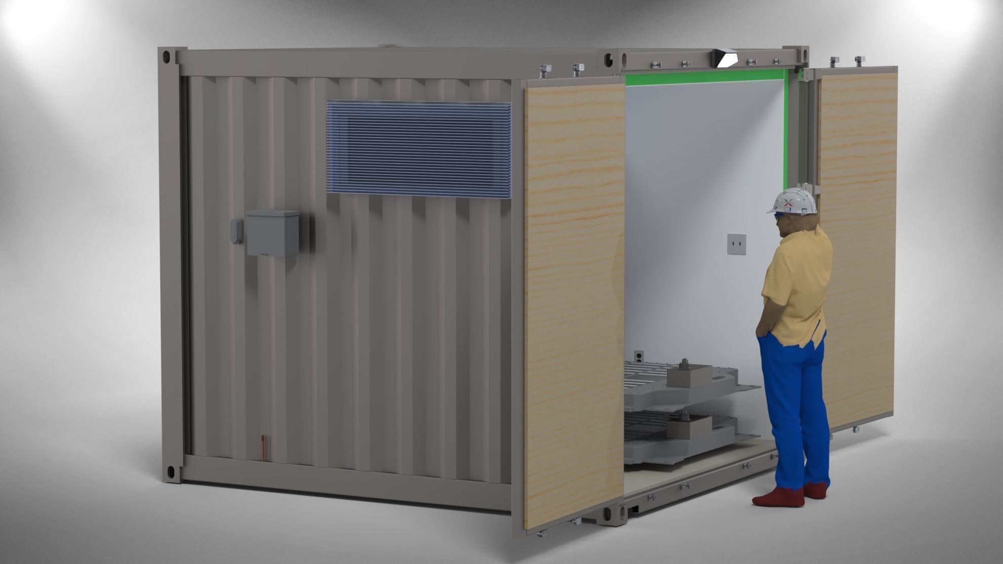 Shipping Container 10 Foot  Free 3D model_3