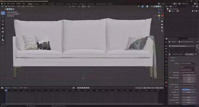 My First Couch - Textures NOT Included - See Description 3D model