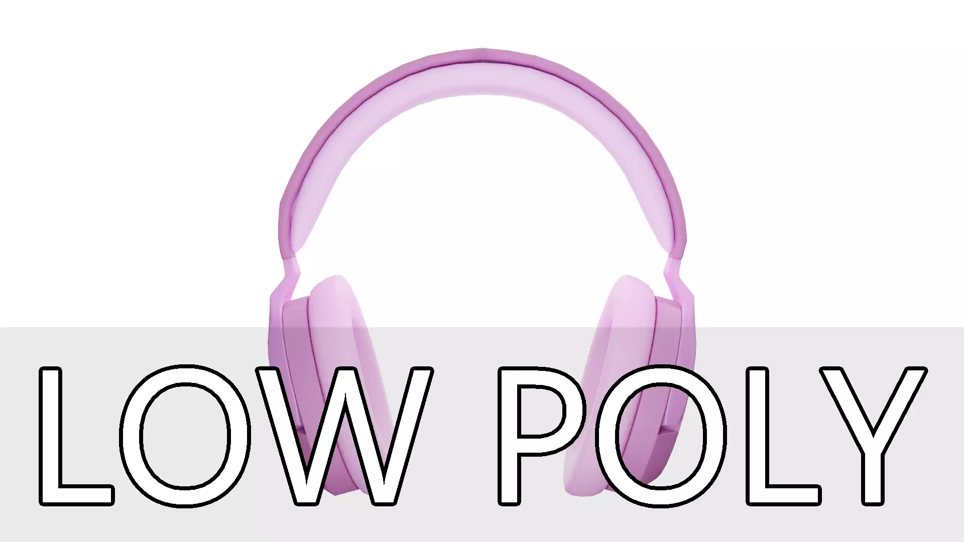 Headphones Low poly Low-poly 3D model