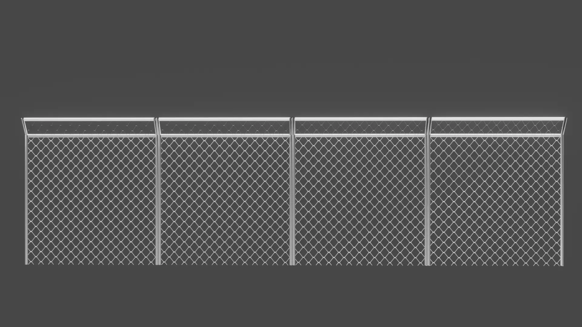 wire barrier 3d model low poly Low-poly 3D model