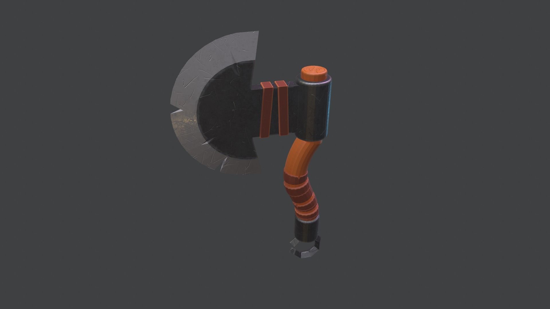 Stylized Axe Low-poly 3D model_5