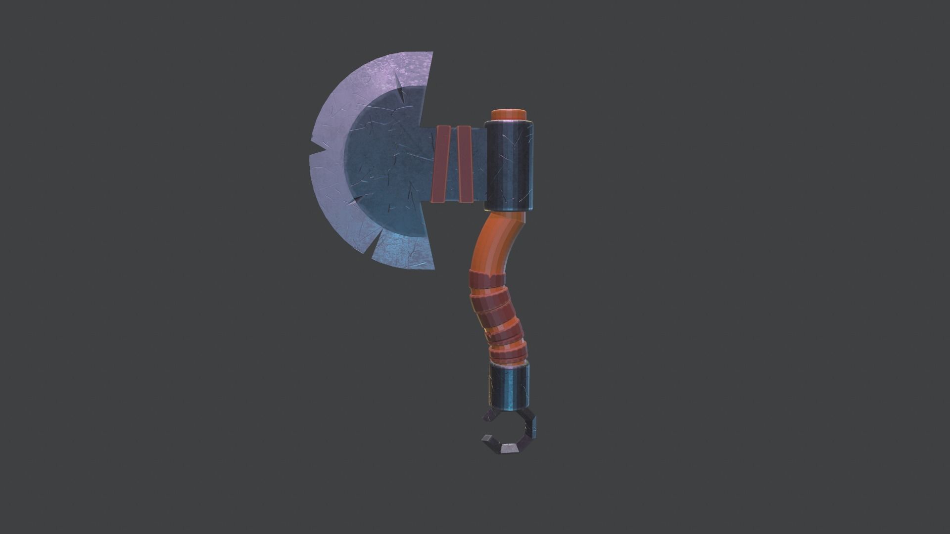 Stylized Axe Low-poly 3D model_9