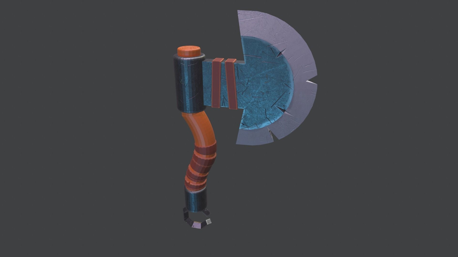 Stylized Axe Low-poly 3D model_7