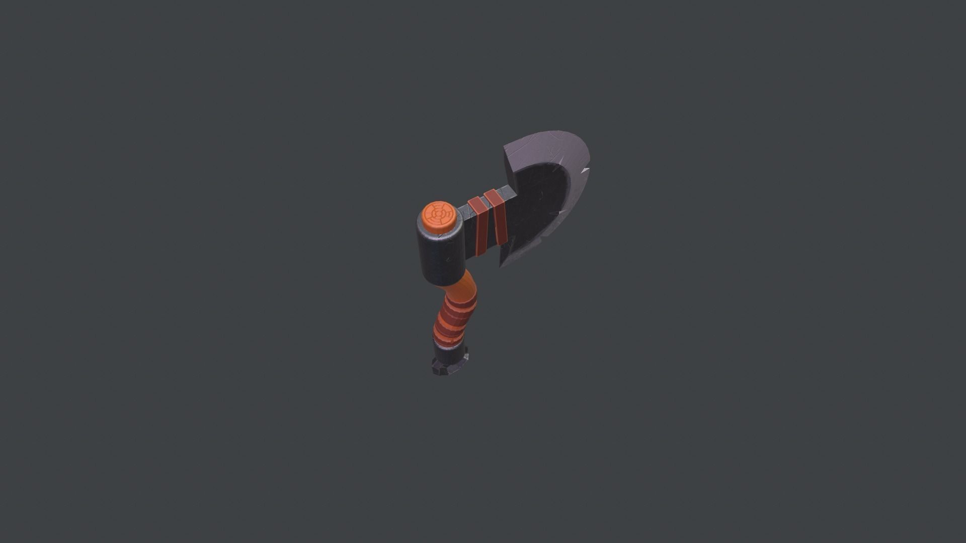 Stylized Axe Low-poly 3D model_1