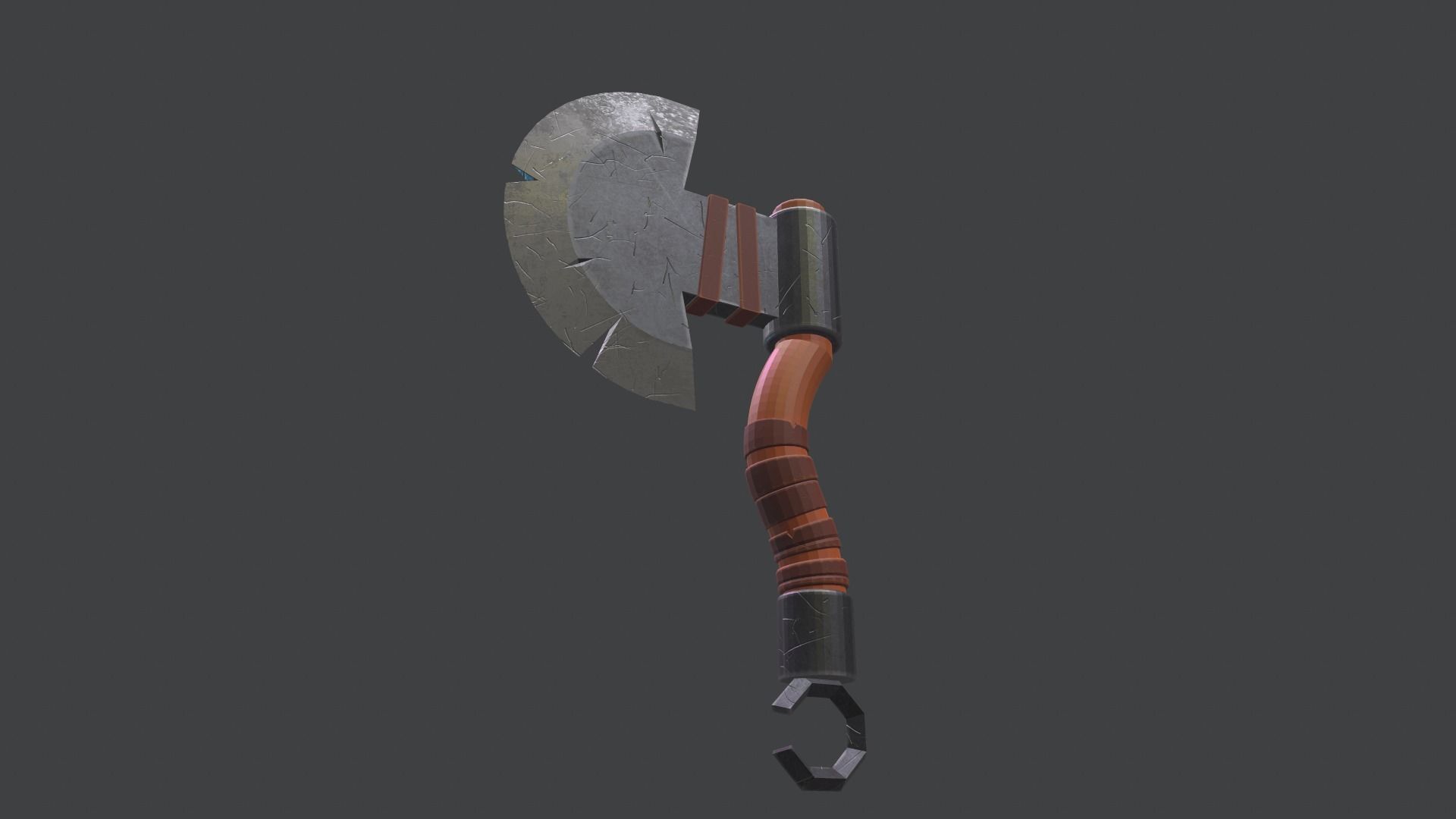 Stylized Axe Low-poly 3D model_4
