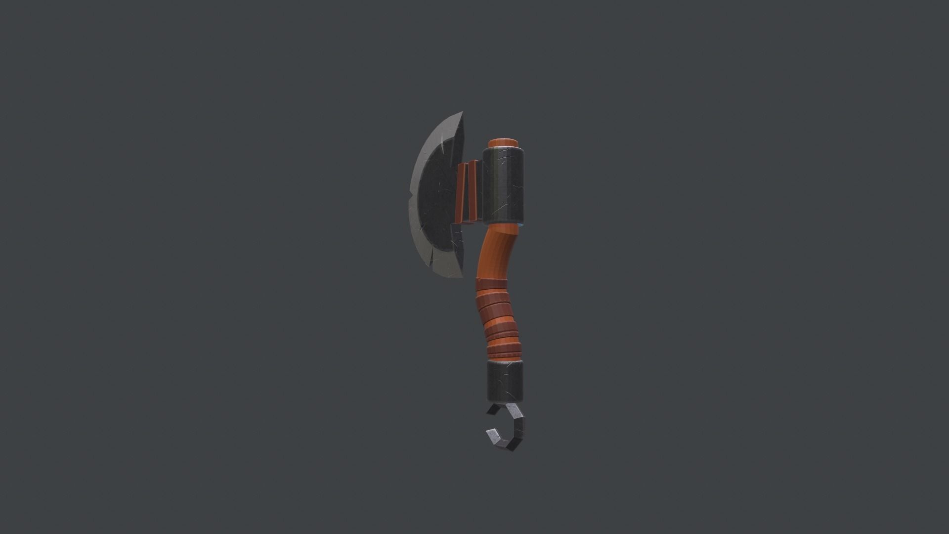 Stylized Axe Low-poly 3D model_2