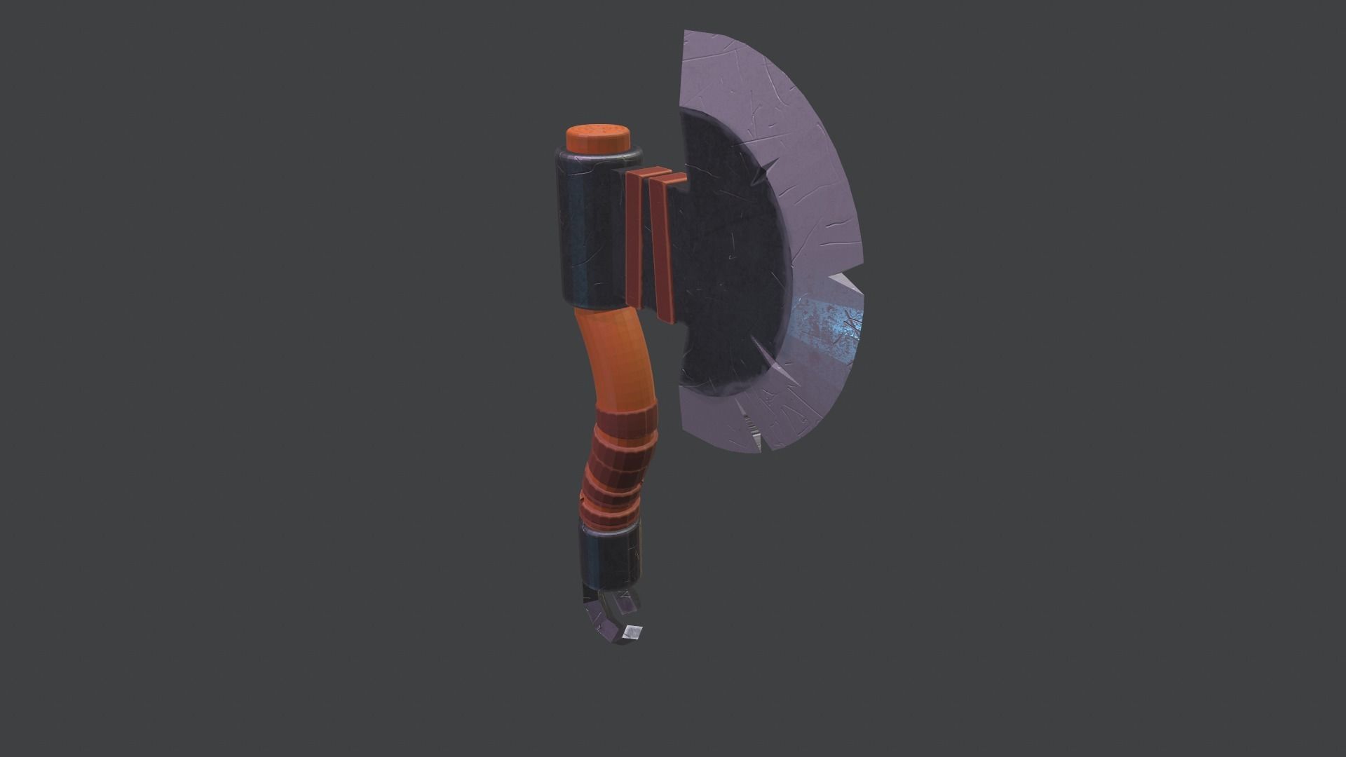 Stylized Axe Low-poly 3D model_6