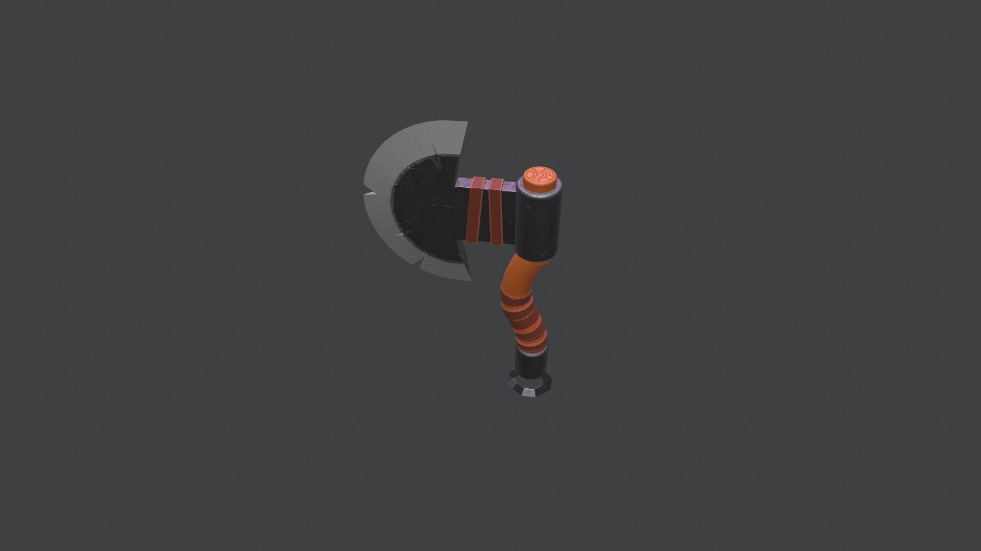 Stylized Axe Low-poly 3D model_3