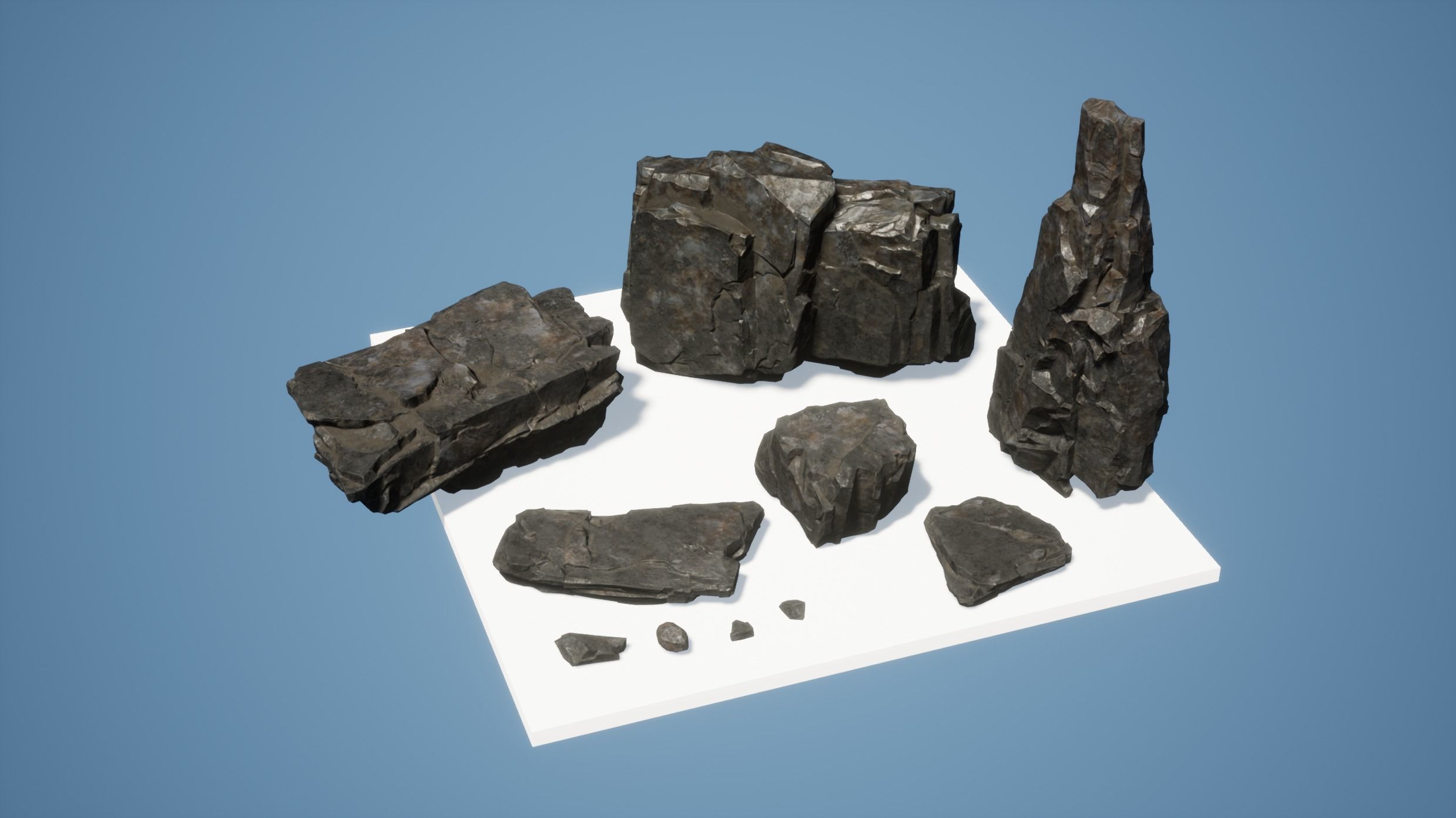 Rocks Pack Low-poly 3D model_12