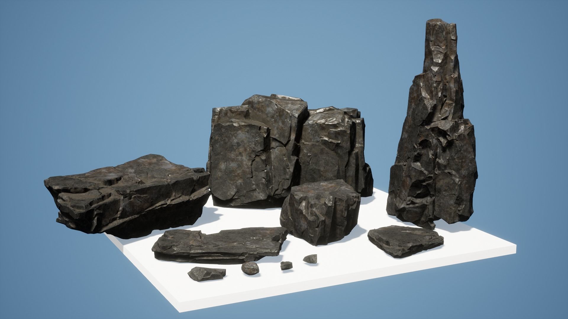Rocks Pack Low-poly 3D model_3