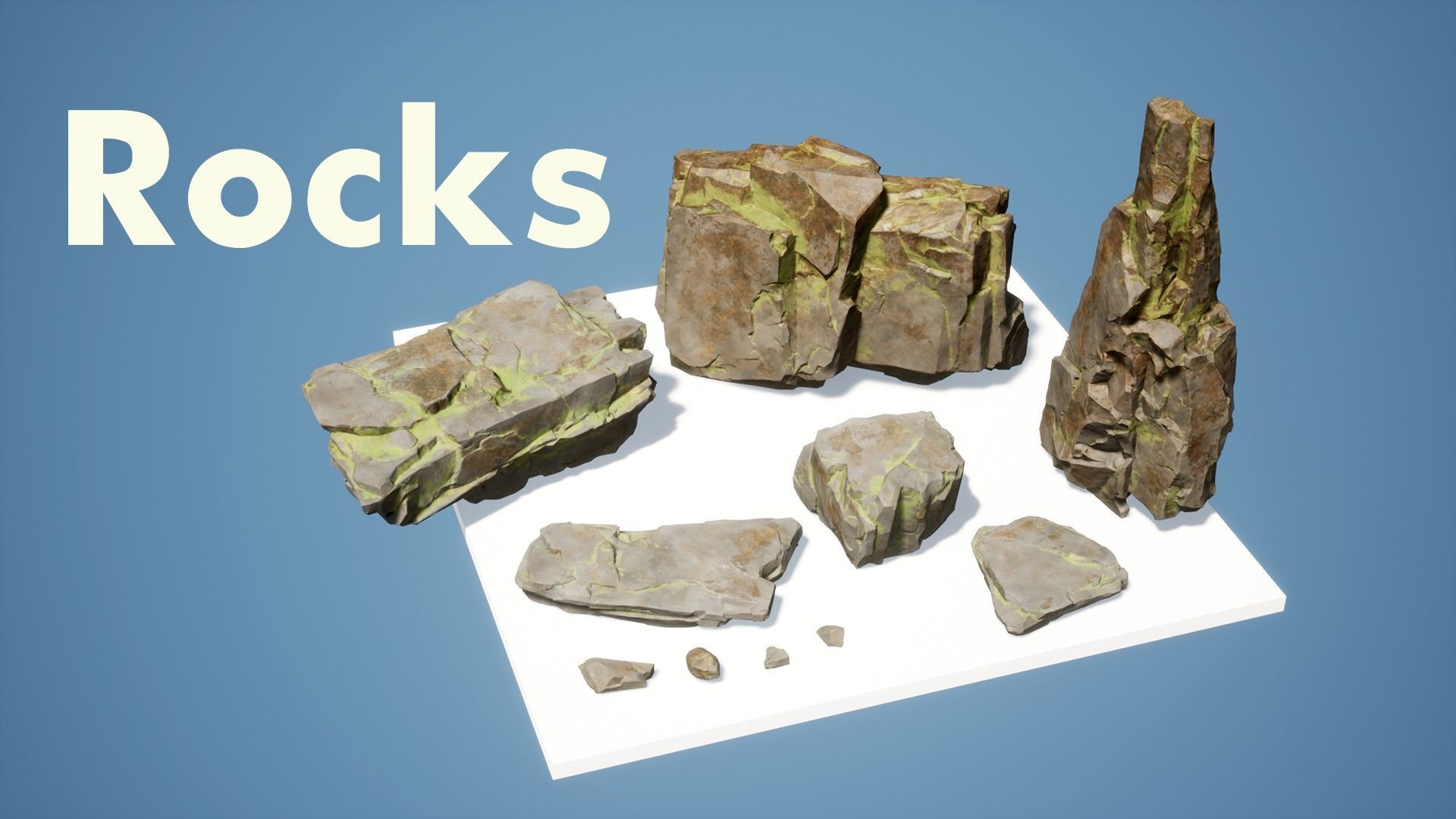 Rocks Pack Low-poly 3D model_1