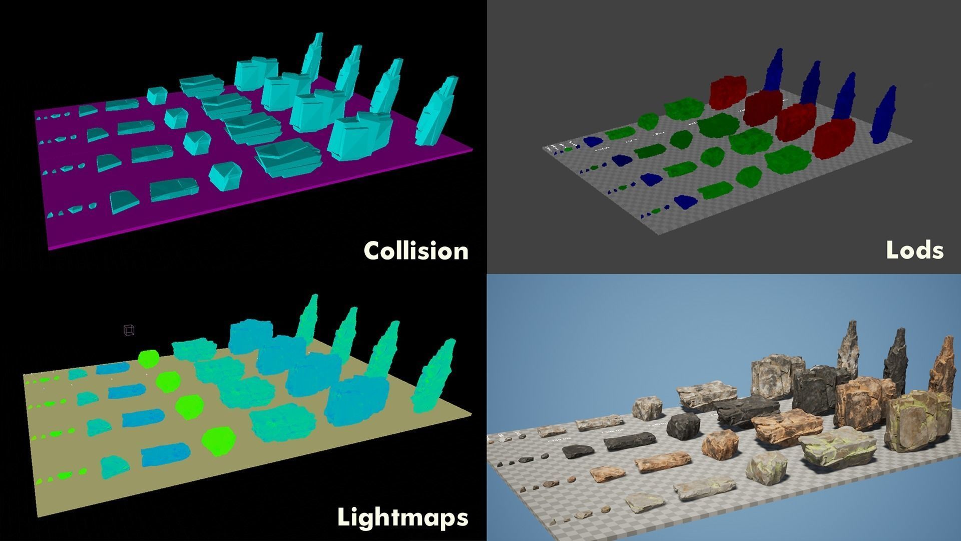 Rocks Pack Low-poly 3D model_10