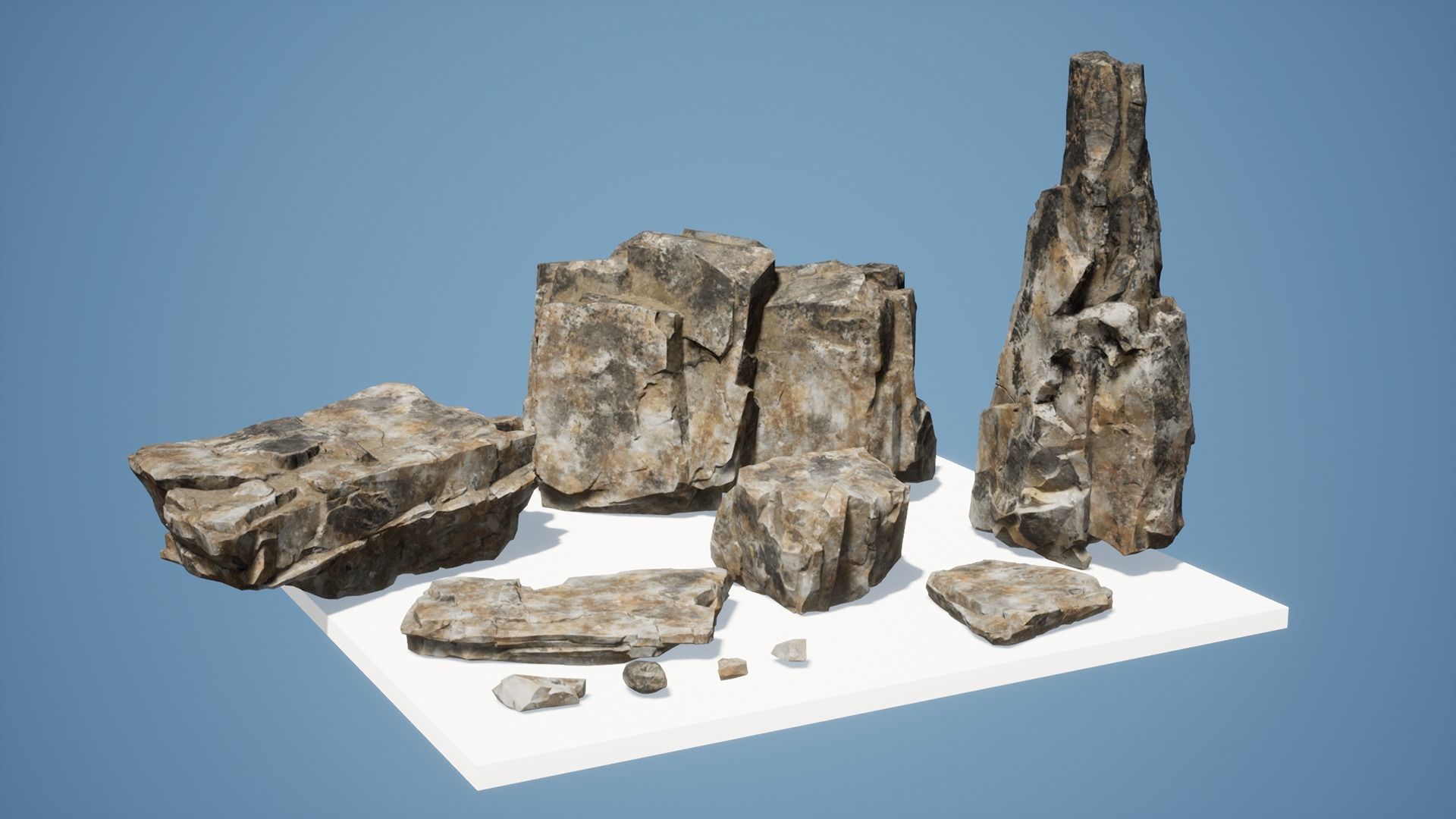 Rocks Pack Low-poly 3D model_2