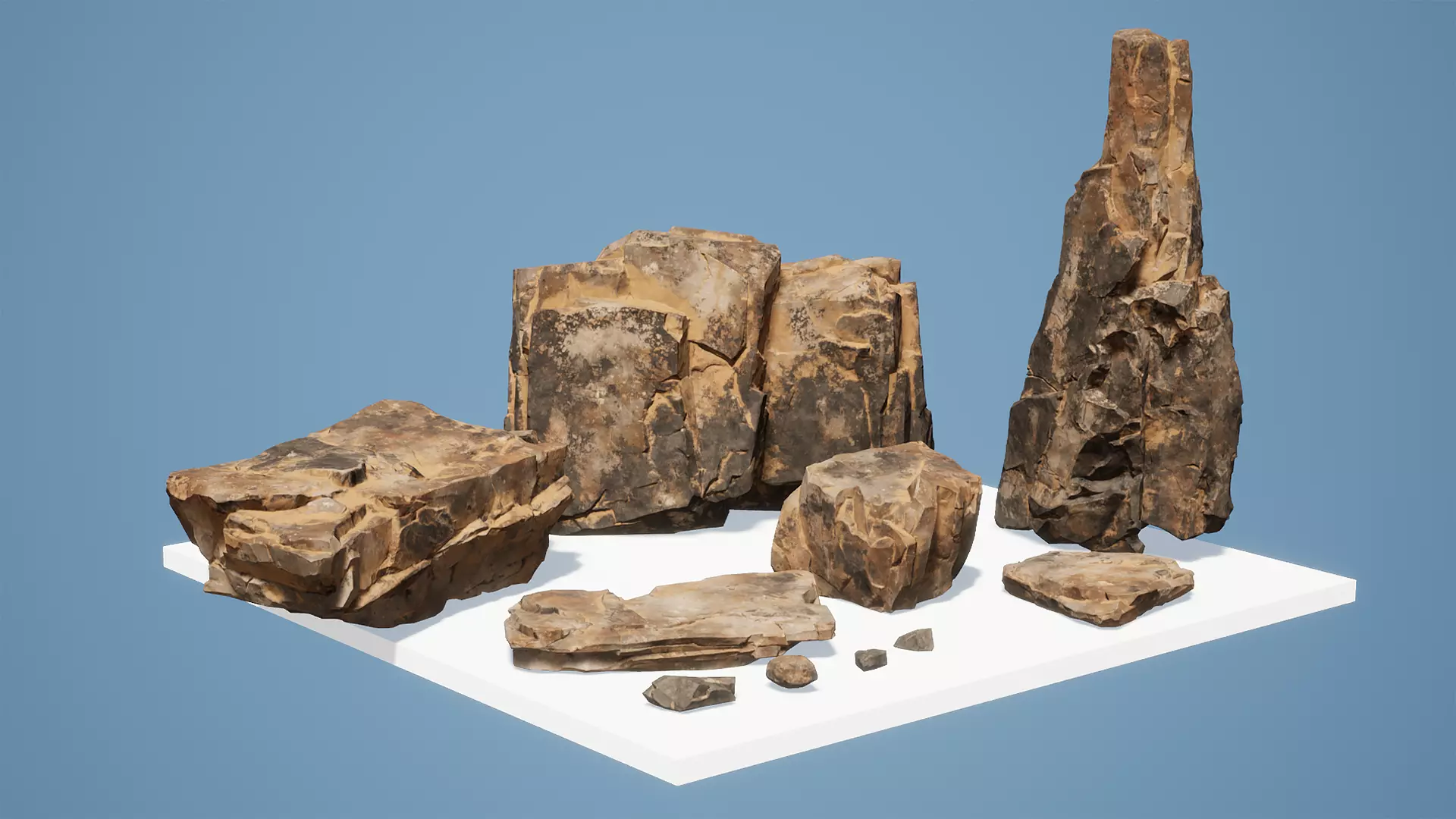 Rocks Pack Low-poly 3D model_0